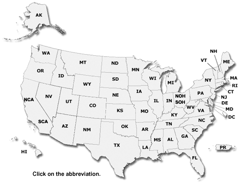 Map of the United States